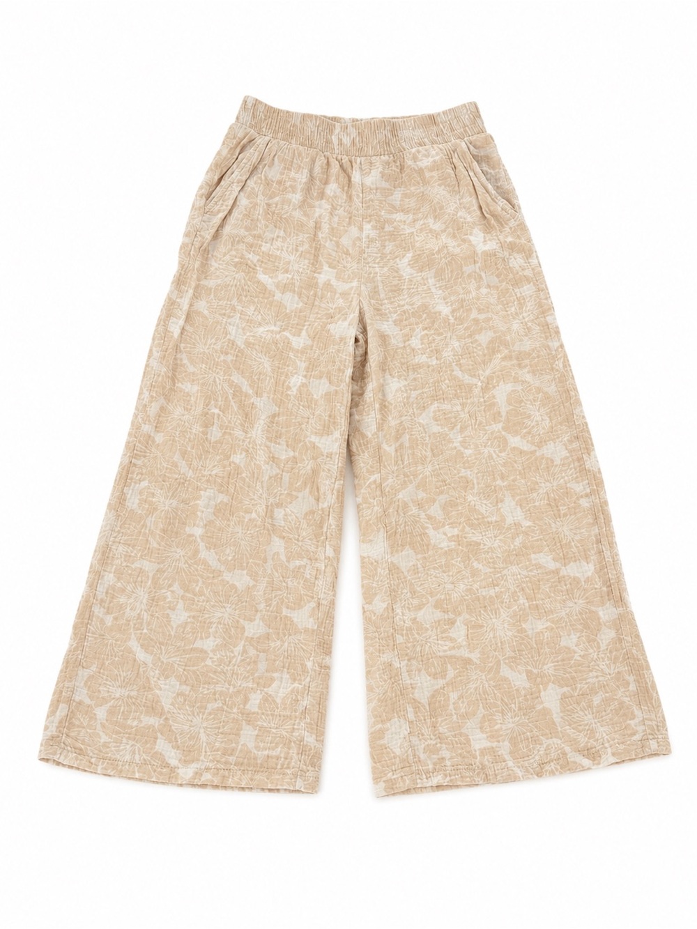 Hurley Women’s Small 100% Cotton Double Gauze Wide Leg Pull On Beach Pants